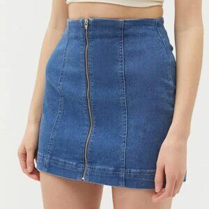 Urban Outfitters BDG zip-front denim mini skirt